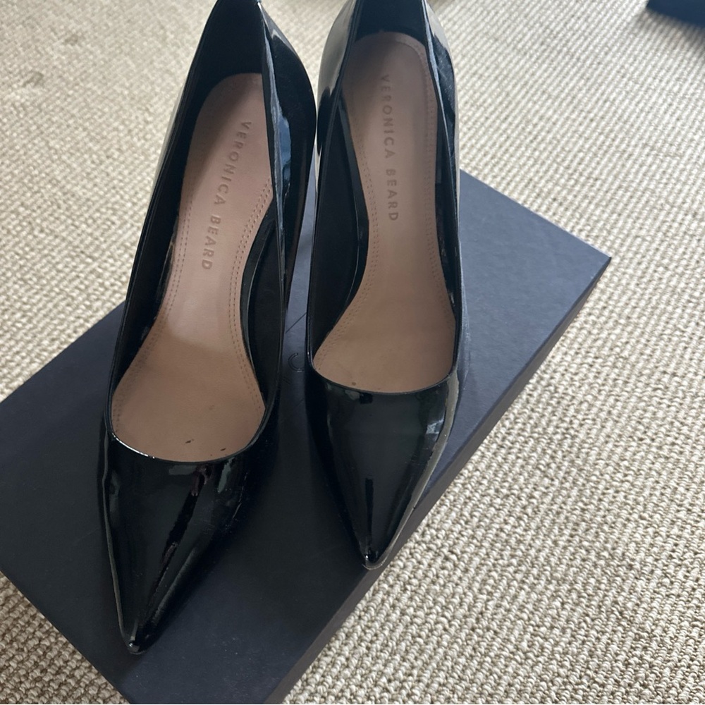 Veronica Beard Black Patent Heels